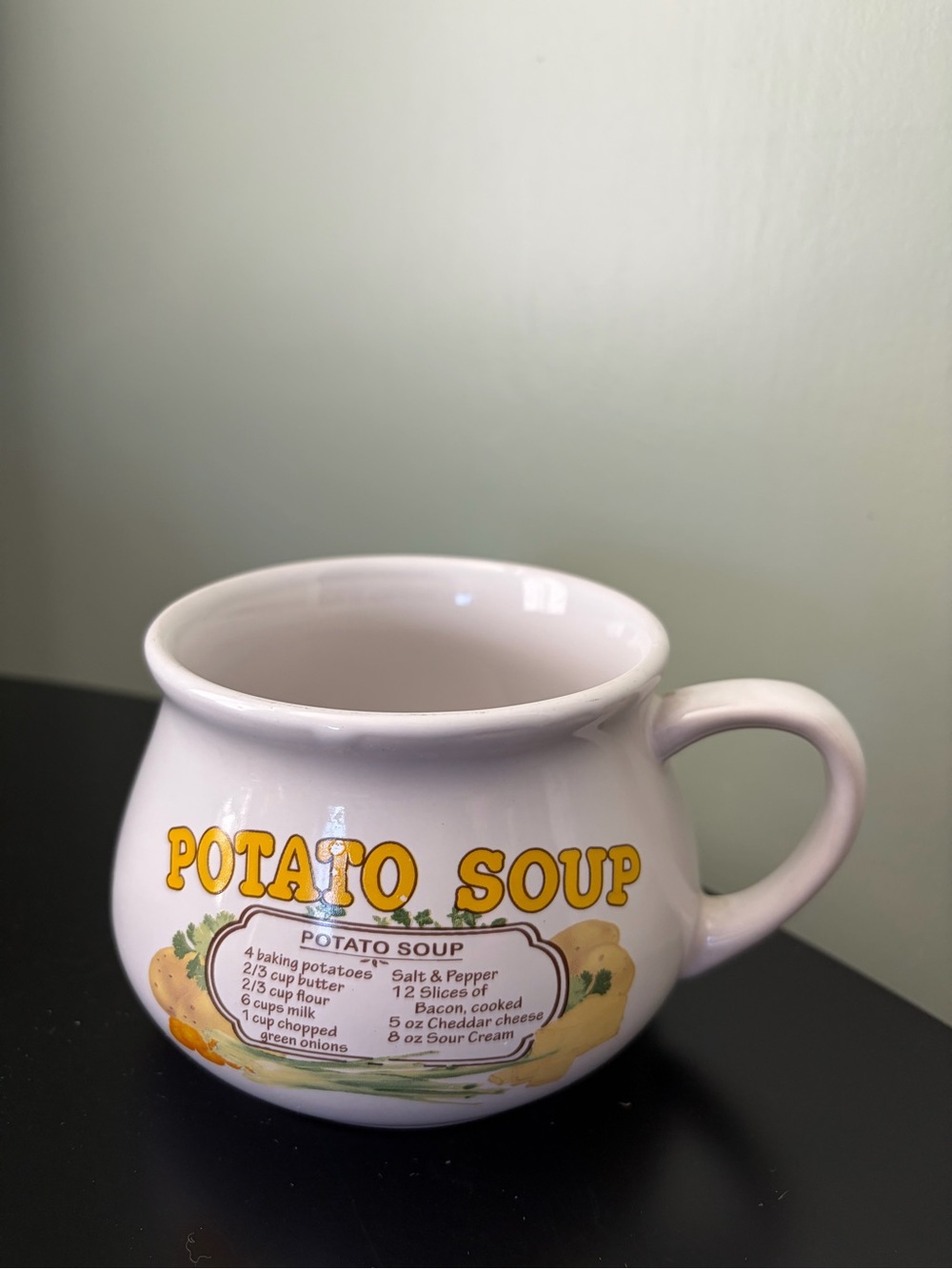 Vintage Dat'l Do It Potato Soup Recipe Ceramic Mug with Handle